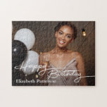 Simple Classic Happy Birthday Photo Jigsaw Puzzle<br><div class="desc">This Product offers a clean, minimalist look with a contemporary aesthetic, perfect for spotlighting a birthday moment. It often features a balanced layout with elegant typography, focusing on the photo and the “Happy Birthday” message. This design captures the joy of the occasion while maintaining a timeless, stylish appeal that suits...</div>
