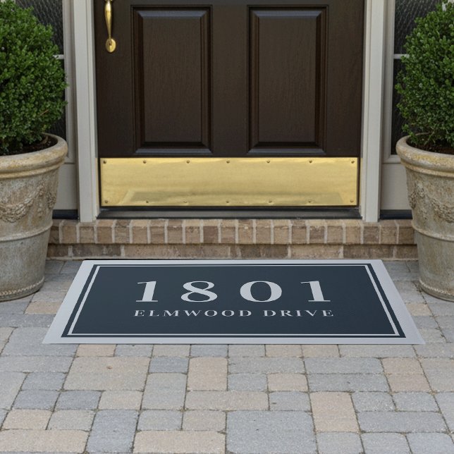 Simple Classic House Number & Address Doormat (Creator Uploaded)