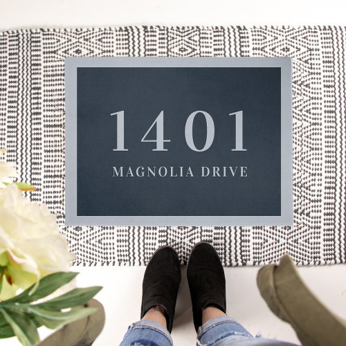 Simple Classic House Number  Address Doormat