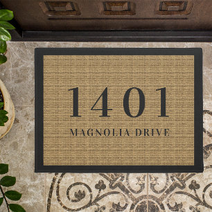 Simple Classic House Number & Address Doormat