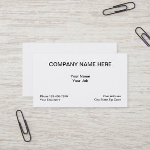 Simple Classic Layout Generic Business Card