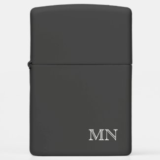 Simple Classic Masculine Monogram Zippo Lighter