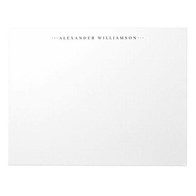Simple Classic Minimalist Basic Dots Professional Notepad (Front)