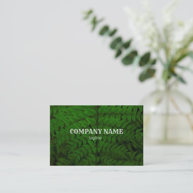 Simple Classic Minimalist Nature Business Card (Standing Front)
