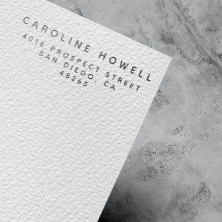 Simple Classic Modern Return Address Minimalist Rubber Stamp