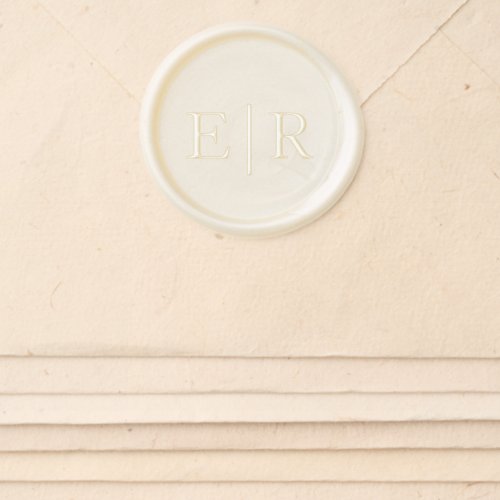 Simple Classic Monogram Formal Elegant Wedding Wax Seal Sticker