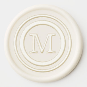 Simple Classic Monogram Inital Letter  Wax Seal Sticker