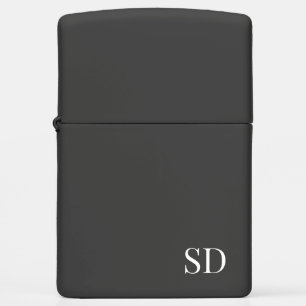 Simple Classic Monogram Personalized Gift Zippo Lighter