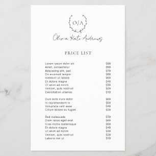 Simple Classic Monogram Wreath Elegant Flyer
