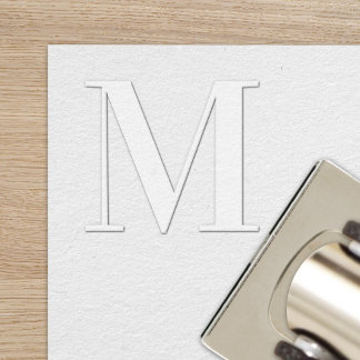 Simple Classic Personalized Monogram Initial Embosser