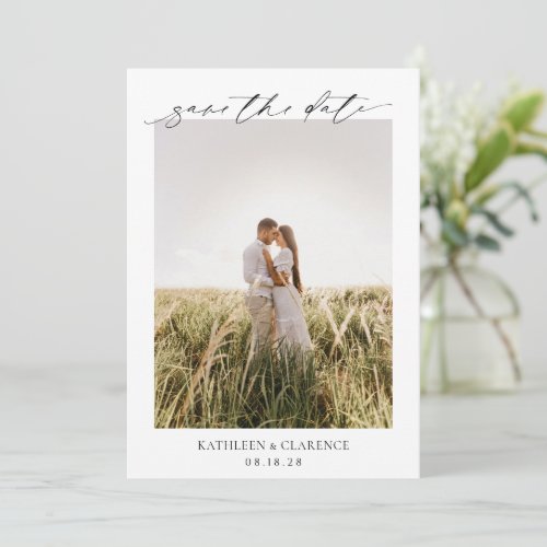 Simple Classic Photo Elegant Wedding Save The Date