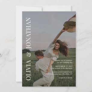 Simple Classic Photo Wedding Invitation