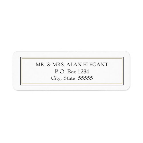 Simple Classic Return Address Label