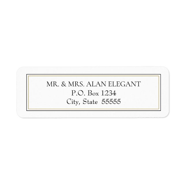 Simple Classic Return Address Label (Front)