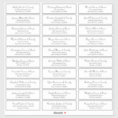 Simple Classic Script Wedding Guest Names Address Sticker | Zazzle