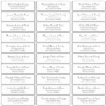 Simple Classic Script Wedding Guest Names Address Sticker<br><div class="desc">Composed of simple serif and classic cursive script typography. These elements are simple,  elegant,  and modern. This has 30 stickers. 
 
 This is designed by White Paper Birch Co. exclusive for Zazzle.
 
 Available here:
 http://www.zazzle.com/store/whitepaperbirch</div>