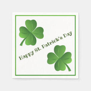 Simple Classic St. Patrick's Day Shamrocks Party Napkins