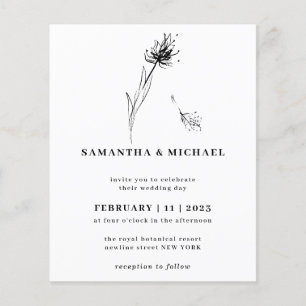 Simple Classic Standard Dandelion Botanical Flyer