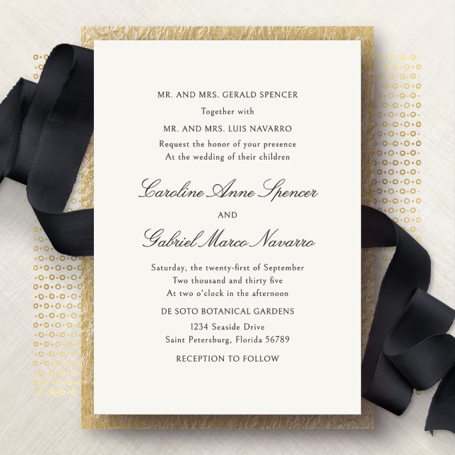 Simple Classic Traditional Wedding Invitation (Creator Uploaded)