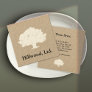 Simple Classic Tree Logo Square Business Card