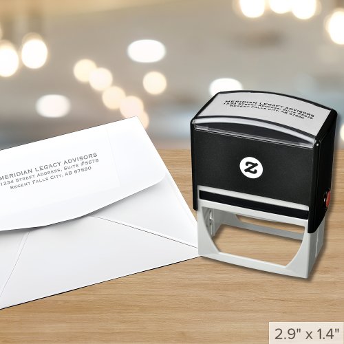 Simple Classic Typography Return Address Self_inking Stamp