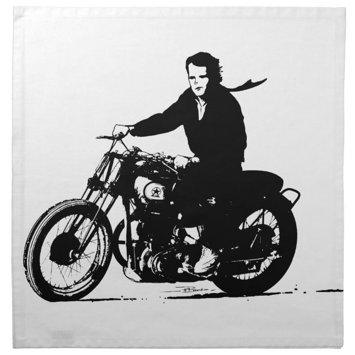 Simple Classic Vintage Motorcycle Napkin