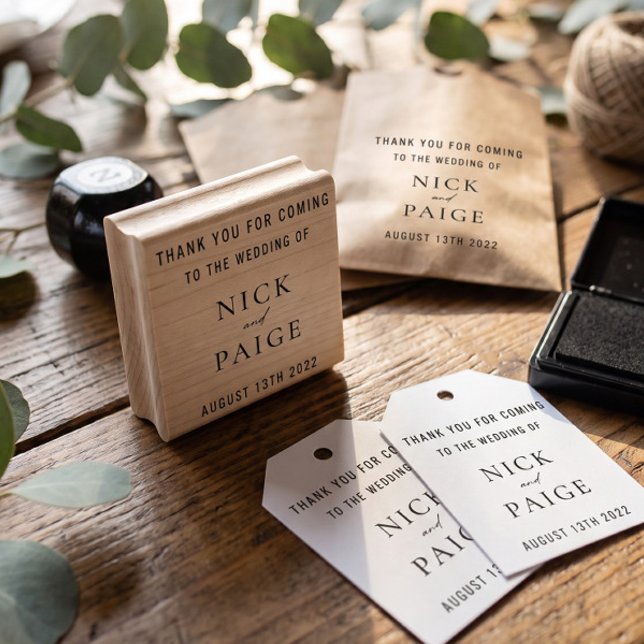 Simple Classic Wedding Favor Rubber Stamp (Creator Uploaded)
