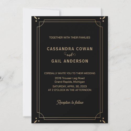 Simple Classic Wedding Invitation