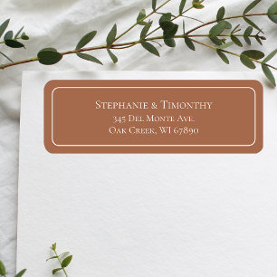 Simple Classic Wedding Terracotta Return Address Label