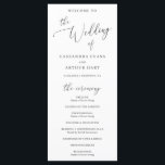 Simple Classic White Elegant Wedding Program<br><div class="desc">Classic white wedding program with "the wedding of" in a delicate script. Use the template to easily add your order of ceremony to the front and your wedding party and thank you message to the back. A simple layout without any graphics makes this an elegant and timeless design, perfect for...</div>