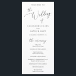 Simple Classic White Elegant Wedding Program<br><div class="desc">Classic white wedding program with "the wedding of" in a delicate script. Use the template to easily add your order of ceremony to the front and your wedding party and thank you message to the back. A simple layout without any graphics makes this an elegant and timeless design, perfect for...</div>