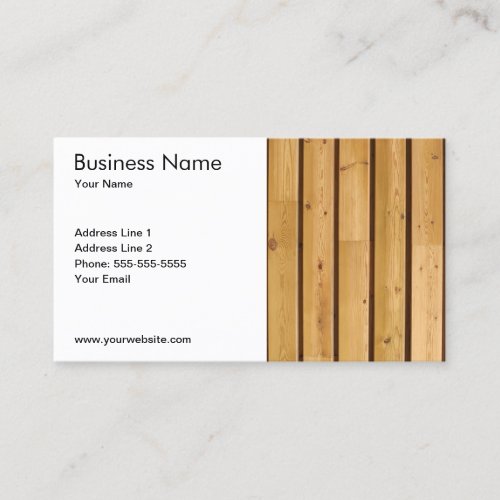 Simple Classic Wooden Plank Business Card