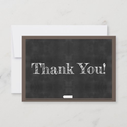 Simple Classroom Chalkboard Thank You Teacher Card