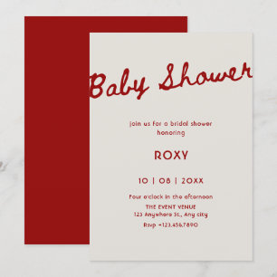 Simple classy baby shower invitation