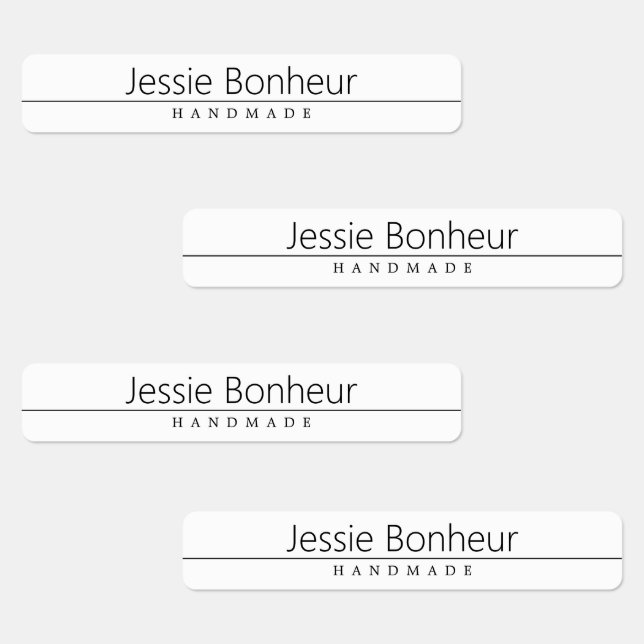 Simple Classy Black and White Labels (Group)