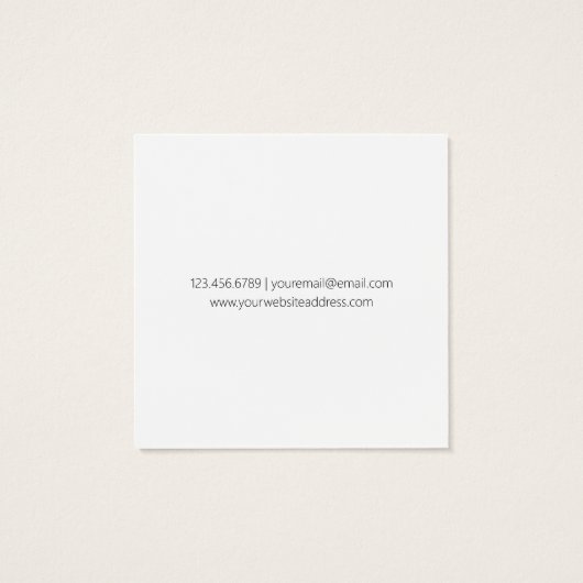 Simple Classy Black Text on Grey (Back)