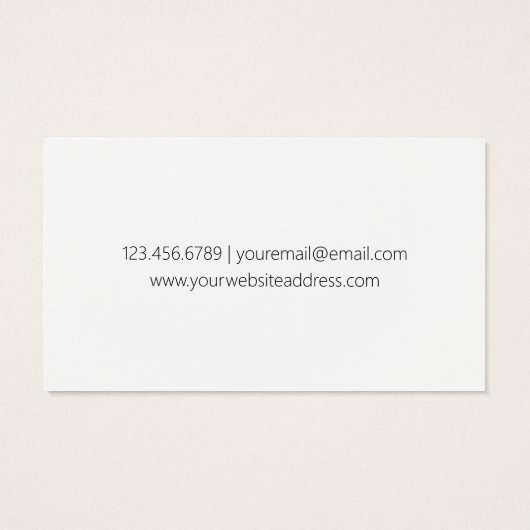 Simple Classy Black Text on Grey (Back)