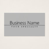 Simple Classy Black Text on Grey (Front)