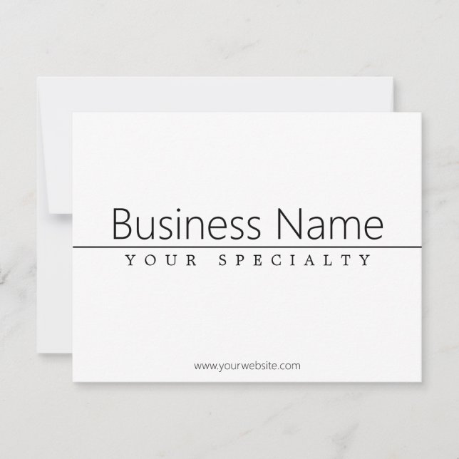 Simple Classy Black Text on White (Front)