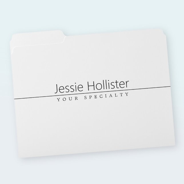 Simple Classy Black Text on White File Folder (Creator Uploaded)