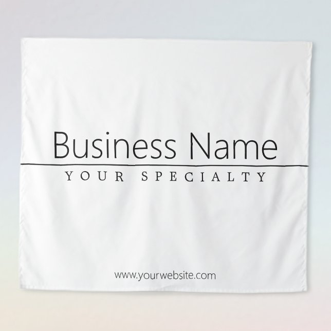 Simple Classy Black Text on White Tapestry (Creator Uploaded)