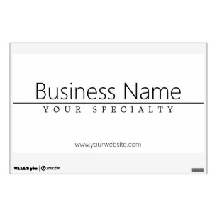 Simple Classy Black Text on White Wall Decal