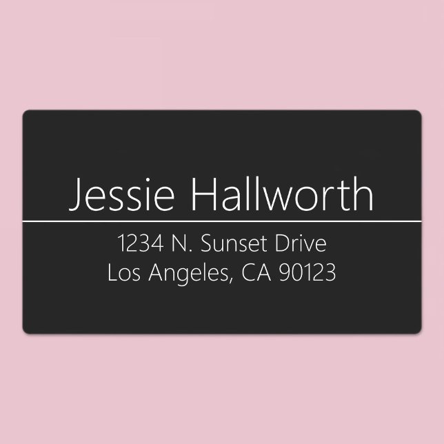 Simple Classy Black White Waterproof Address Labels (Creator Uploaded)