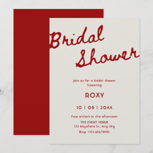 Simple classy bridal shower invitation