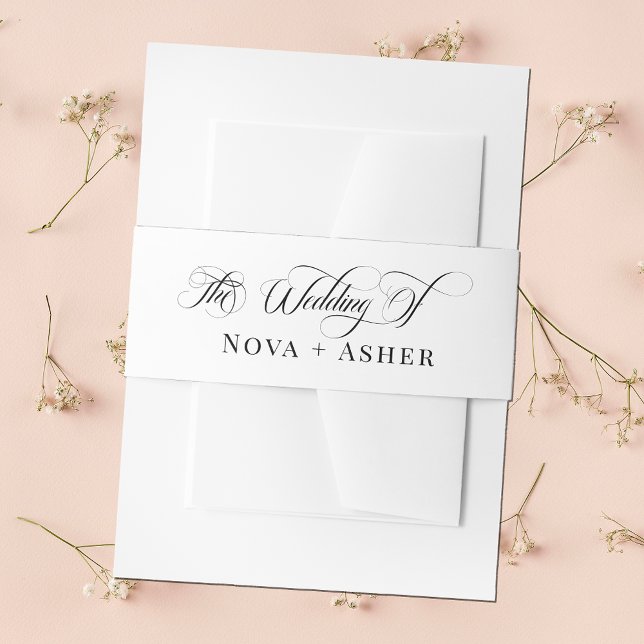 Simple Classy Elegant Modern Classic Traditional Invitation Belly Band (Creator Uploaded)