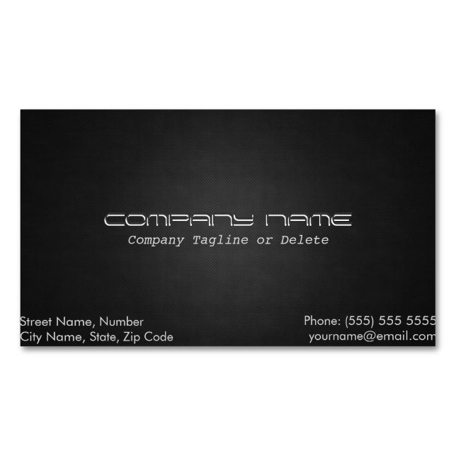 Simple & Classy Metallic Magnetic Business Card (Front)