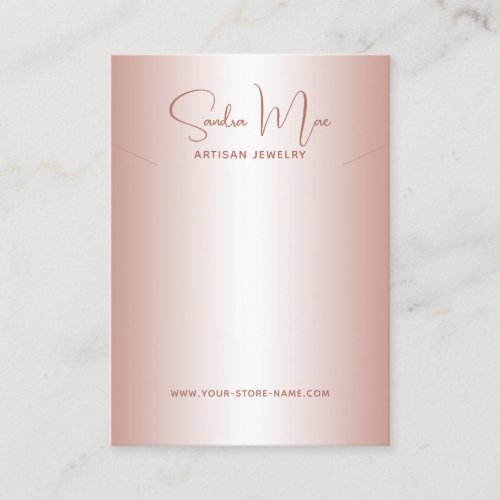 Simple Classy Minimalist Jewelry Display Card