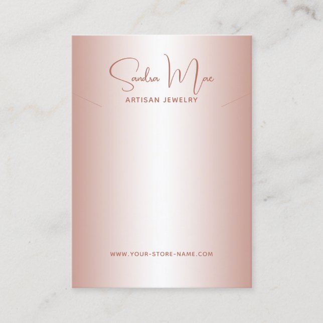 Simple Classy Minimalist Jewelry Display Card (Front)