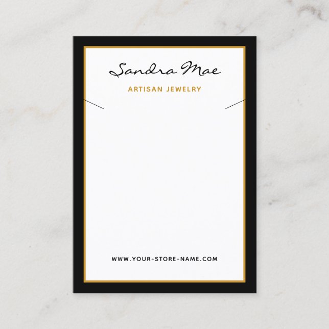 Simple Classy Minimalist Jewelry Display Card (Front)