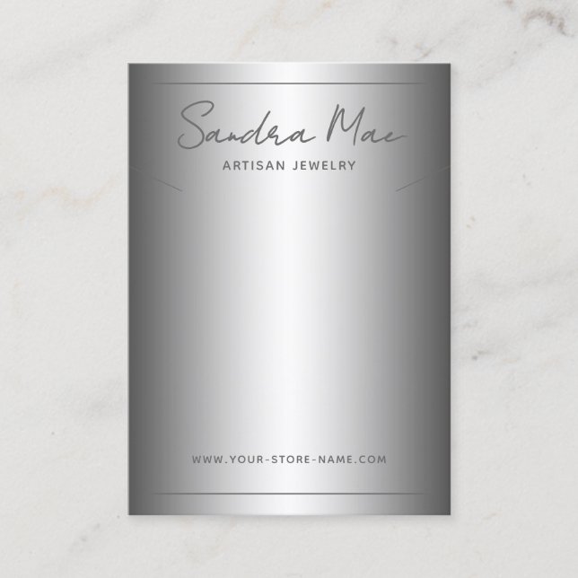 Simple Classy Minimalist Jewelry Display Card (Front)